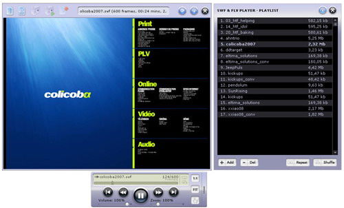 SWF&FLV Player 3..0 - flash плеер, скриншот программы